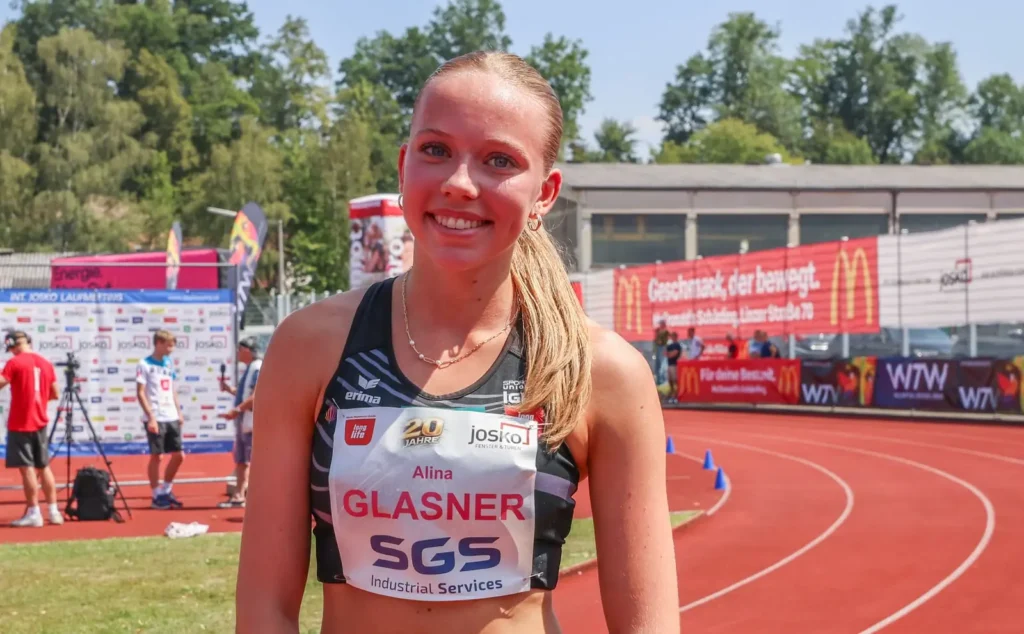Leichtathletin Alina Glasner beim Internationalen Josko Laufmeeting