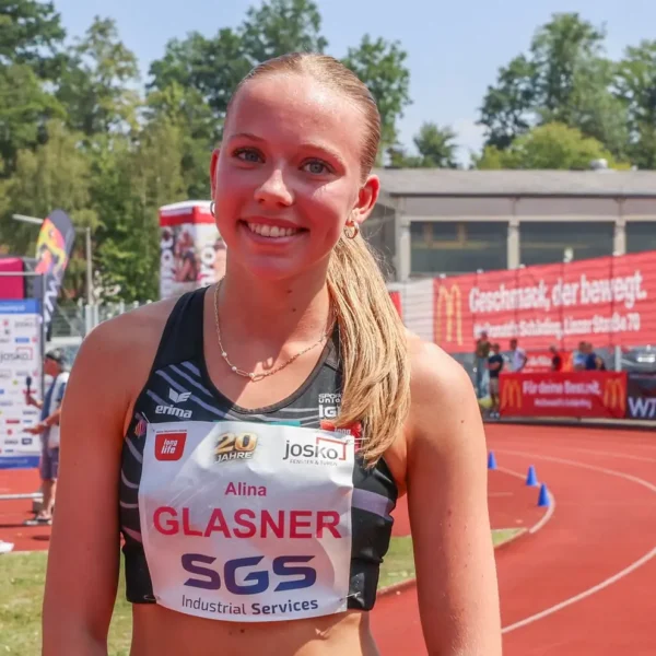 Leichtathletin Alina Glasner beim Internationalen Josko Laufmeeting